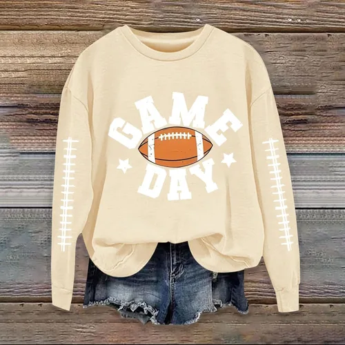 Miniatura 3 de Women's Oversized Sweatshirt, Long Sleeve Sweatshirts Crewneck Printed Pullover Tops, S-3XL