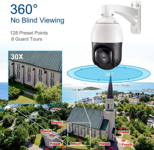 Miniatura 3 de EVERSECU Cámara de seguridad PTZ de crucero automático de 2 MP con zoom óptico HD 4 en 1 TVI/AHD/CVI/CVBS videovigilancia - Escaneo