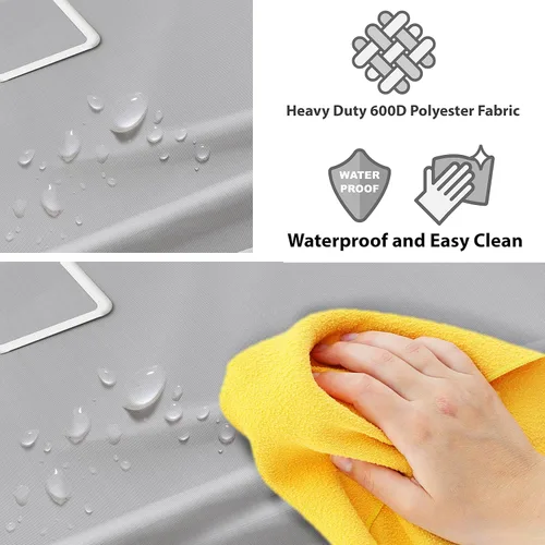 Miniatura 7 de Simple Houseware - Carrito rodante clasificador de ropa sucia con 4 sacos, color plateado/surtido Plata/Surtido