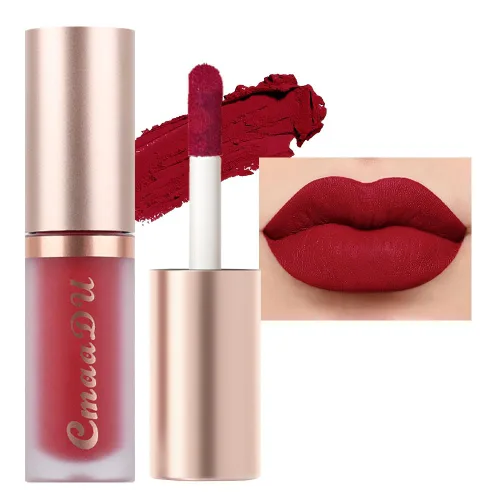 Miniatura 9 de evpct 1 Pieza Lápiz Labial Líquido Mate Malva Brillo Labial Conjunto Brillante para Mujeres Negras 24 Horas Rosa Lápiz Labial Sedoso Terciopelo