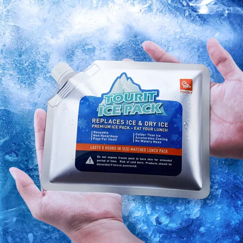 Miniatura 4 de TOURIT Paquete de hielo reutilizable para enfriadores, bolsas de hielo de larga duración para bolsas de almuerzo/cajas, mochilas enfriadoras