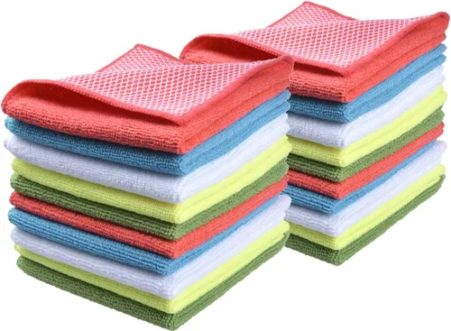 Miniatura 12 de SINLAND Paño de microfibra para lavar platos, trapos de platos, el mejor paño de cocina para lavar, paños de limpieza con lado abrasivo de polímero