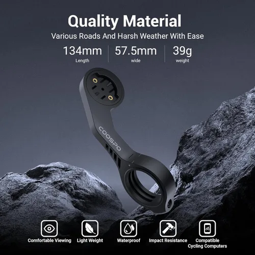 Miniatura 4 de CooSpo Soporte frontal MT5 para computadora de bicicleta, compatible con Garmin, adaptador de montaje para computadora de bicicleta para manillar