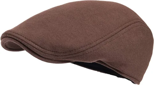 Miniatura 16 de FEINION Gorra Newsboy de Algodón para Hombre de Ajuste Suave Sombrero de Taxista