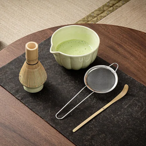 Miniatura 4 de Set de Batidor Matcha, Set de Matcha Incluye Tazón de Matcha de Cerámica, Batidor de Bambú, Cuchara, Soporte Chasen, Tamiz, Kit de Matcha Perfecto 1