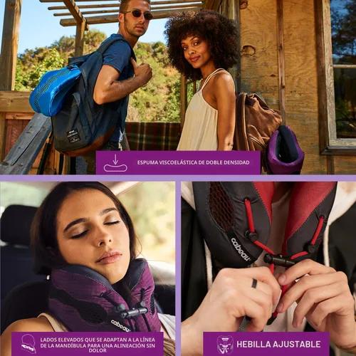 Miniatura 3 de Cabeau Almohada Cervical de Viaje de Enfriamiento para Vuelos de Larga Distancia – Evolution Cool – Espuma Viscoelástica de Soporte con Rejillas