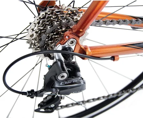 Miniatura 7 de Tommaso Imola - Bicicleta deportiva de aluminio de alto rendimiento, Shimano Claris 24 velocidades, bicicleta de carretera para hombre Burnt orange