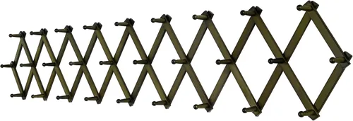 Miniatura 20 de SKOLOO Perchero para sombreros de pared con 17 ganchos, madera maciza, moderno, ampliable, perchero de pared para abrigos, sombreros, bolsos, gorras