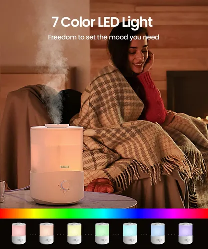 Miniatura 7 de Humidificadores Pharata para Recámara Habitación Grande, Humidificador de Niebla Fría de 2.5L con Difusor de Aceite Esencial, Humidificador