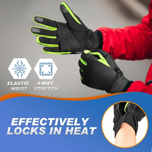Miniatura 5 de Sukeen Guantes de invierno para hombre y mujer, guantes antideslizantes para pantalla táctil, guantes cálidos para correr, conducir, ciclismo