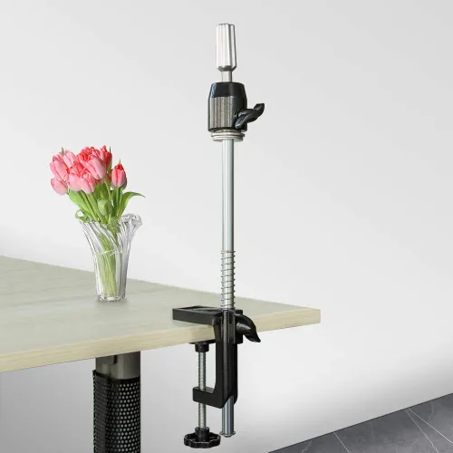Miniatura 8 de AliLeader - Trípode para peluca de 50 pulgadas y 3 brazos (cabeza de maniquí no incluida) Acero inoxidable, para entrenamiento de peluquería