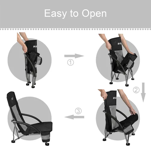 Miniatura 6 de G4Free Silla de playa plegable portátil mochila de playa silla de camping para adultos con respaldo de malla