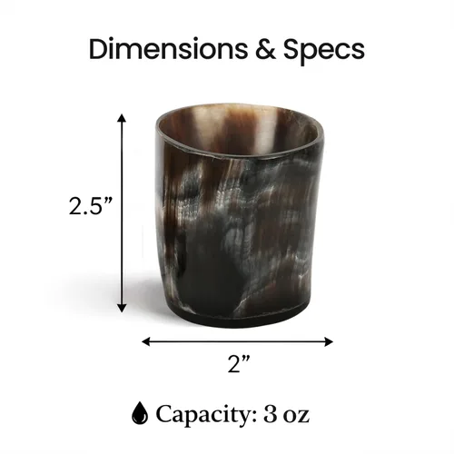 Miniatura 5 de Handicrafts Home Juego de 2 vasos de chupito hechos a mano, 3 onzas, chupitos de whisky vikingo naturales para cócteles y fiestas, juego de regalo