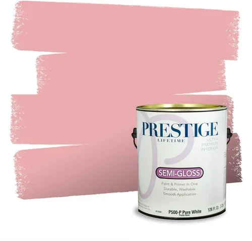 Miniatura 87 de Prestige Paints Pintura exterior e imprimación en uno, 1 galón, plano, coincidencia comparable de Valspar* Amber Rose*