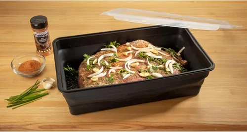 Miniatura 10 de Contenedor plegable para marinado XL Cuisinart, accesorios de parrilla de gran capacidad perfectos para barbacoas y fiestas, preparación de marinada
