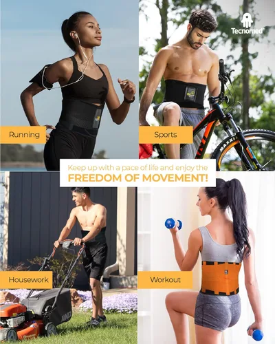 Miniatura 5 de Tecnomed Entrenador de cintura para mujer: reductor de cintura premium, cinturón de sudor mientras entrenas, banda de vientre de apoyo posparto