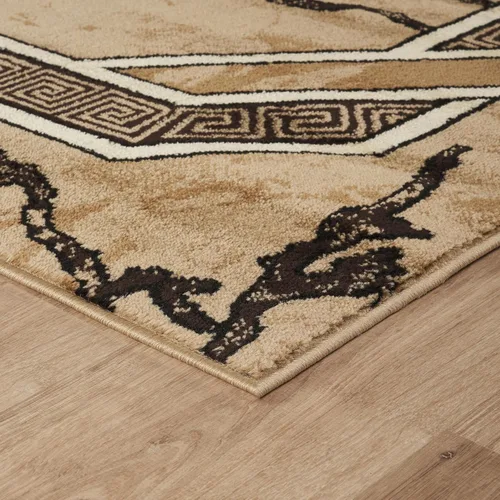 Miniatura 6 de Glory Rugs Alfombra moderna de 2x7, color marrón, beige, negro y crema, con textura de mármol, alfombra suave contemporánea para piso, con textura