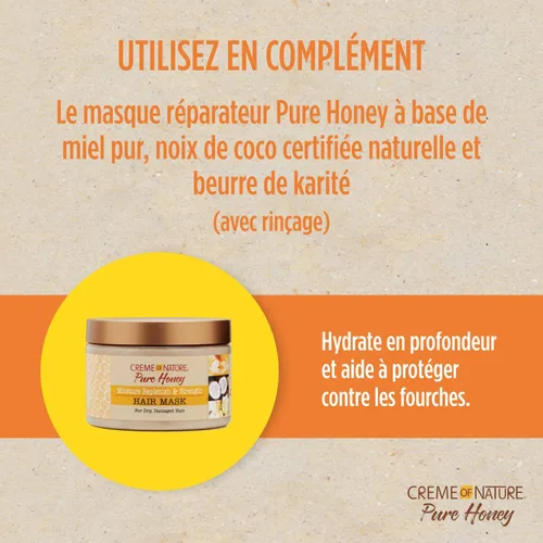 Miniatura 5 de Creme of Nature Mascarilla para el cabello, miel pura, aceite de coco y fórmula de manteca de karité, reposición de humedad y fuerza, 11.5 onzas