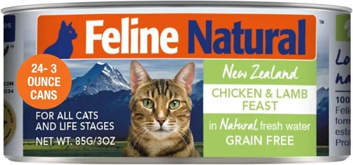 Miniatura 23 de Feline Natural New Zealand Comida Enlatada para Gatos Alimento Húmedo, Alto en Carne, Bajo en Carbohidratos y Sin Granos Comida Húmeda para Gatos