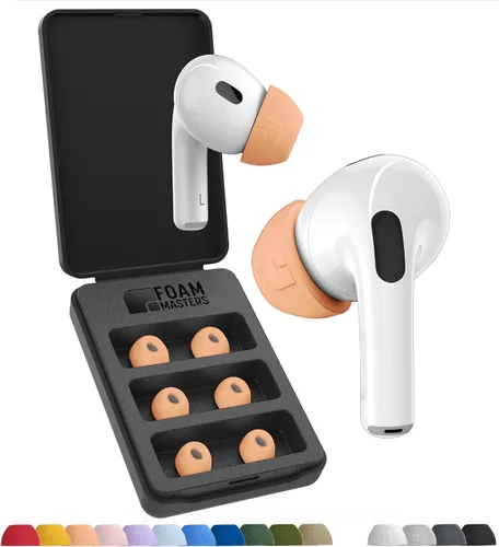 Miniatura 12 de Almohadillas de espuma viscoelástica prémium para AirPods Pro 1° y 2° generación, 3 pares, versión Black Magic 6.0, cómodas, seguras, mejor Gris