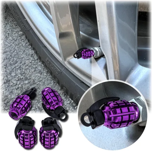 Miniatura 6 de 8 piezas de tapas de vástago de válvula de neumático, tapas de válvula de neumático de acero inoxidable, tapas de válvula de rueda para autos