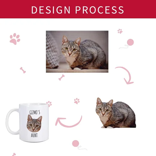 Miniatura 6 de Taza de café personalizada para gatos, taza de foto de gato personalizada, taza de café de tía de gato, taza de café personalizada para mascotas