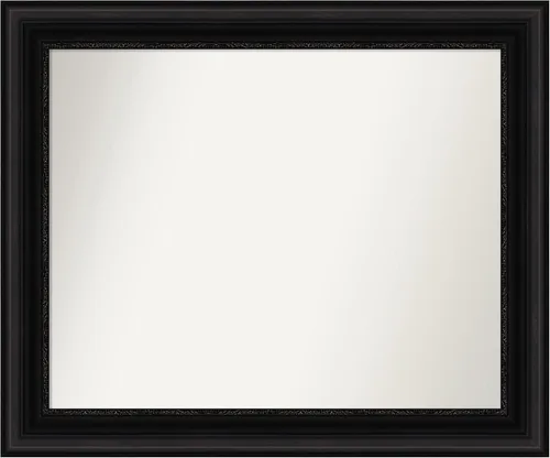 Miniatura 77 de Amanti Art Espejo personalizado, espejo de baño negro puente, espejo de pared o espejo de tocador de baño sobre el fregadero (26 x 26 pulgadas)