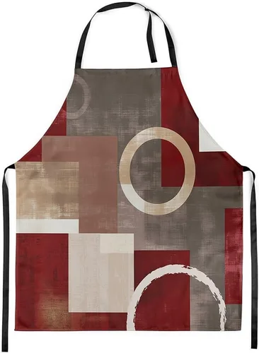 Miniatura 45 de Castle Fairy Delantal de cocina geométrico en espiral, moderno delantal impermeable con rayas simples para adultos (sin bolsillo), 31 x 26 pulgadas