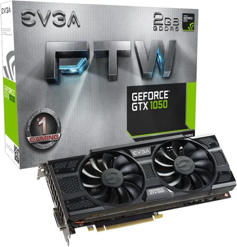 EVGA GeForce GTX 1050 FTW Tarjetas gráficas para juegos ACX 3.0, 2GB GDDR5, DX12 OSD Support (PXOC) Tarjeta gráfica 02G-P4-6157-KR