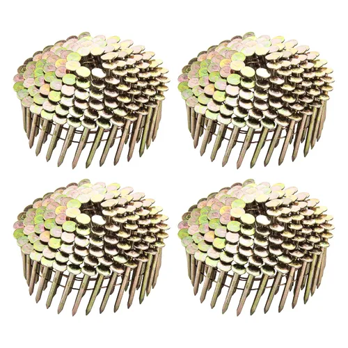 Miniatura 16 de meite 2880 unidades clavos en rollo para techos de 1-1/4 pulgadas x 0.120 pulgadas para pistola clavadora de techos, cabeza redonda de 15 grados