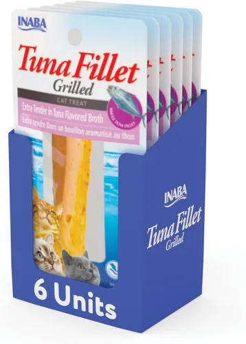 Miniatura 14 de INABA Filete de atún a la parrilla natural de primera calidad para gatos, complemento/complemento con vitamina E y extracto de té verde, 0.52 onzas