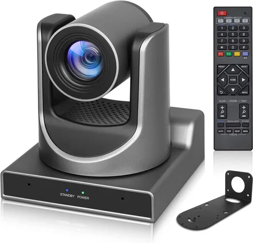Cámara PTZ, cámara SDI 30X compatible con zoom óptico y POE con transmisión en vivo IP de red, salida de video simultánea 3G-SDI y USB, para Negro