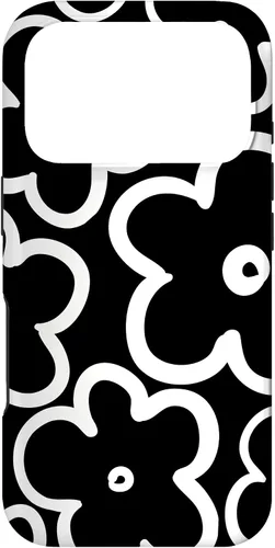 Miniatura 30 de Cute Flower Pattern Large Wildflower Black and White Floral Case for iPhone 17