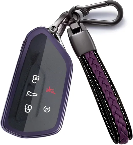 Miniatura 7 de Funda para llavero VW compatible con Volkswagen ID.4 Golf 8 MK8 GTI ID.3 Seat Leon MK4 Skoda Octavia Azul-para Volkswagen