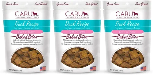 Miniatura 11 de Caru Soft n' Tasty Baked Bites Salmon Bites - Golosinas para perros para entrenamiento, carne real con arándanos y arándanos, bolsas de 4 onzas