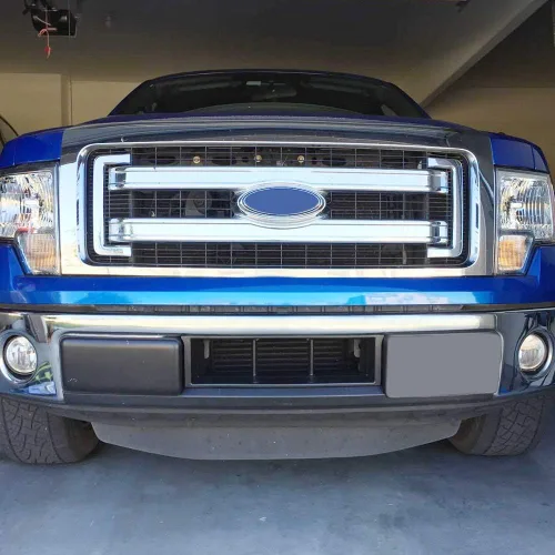 Miniatura 9 de GRAND ORANGE Panel de rejilla inferior negro compatible con camioneta Ford F150 2009-2014.