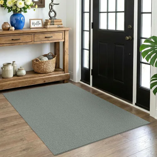 Miniatura 88 de EARTHALL Alfombra pequeña de 2 x 3 pies, lavable para entrada, antideslizante, trenzada, alfombra para puerta interior y exterior, alfombra tejida