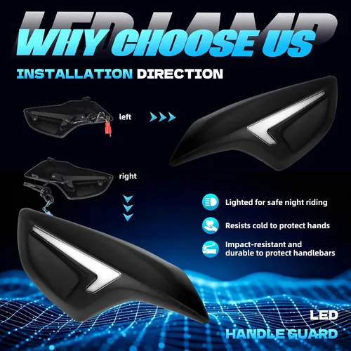 Miniatura 8 de Mokuo Fundas para empuñaduras de motocicleta para Yamaha Zuma 125 Light 2022 2023