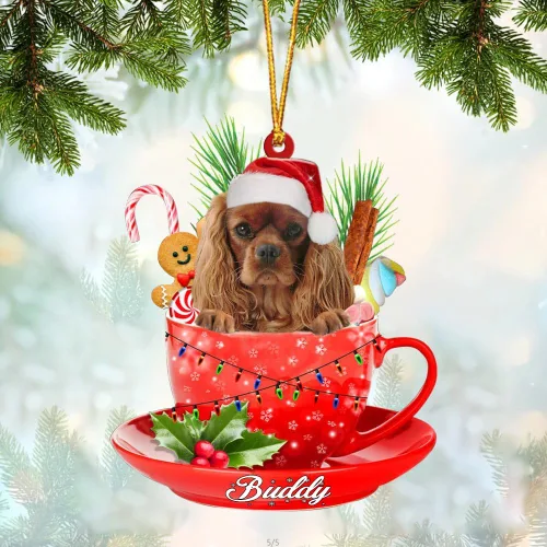 Miniatura 49 de Alaskan Malamute - Adorno acrílico personalizado para perro en taza, adorno de Navidad personalizado para perro 2023, decoración de árbol