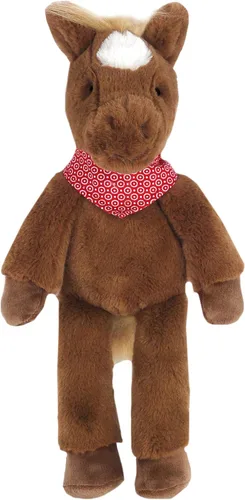 MON AMI Juguete de peluche Cinnamon The Horse – Caballo de peluche suave de 15 pulgadas, peluche de poni de granja con bandana, animal sentado con
