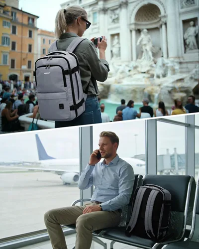 Miniatura 2 de WANDF Mochila de viaje para Spirit Airlines bolsa de artículos personales de 18 x 14 x 8 pulgadas con bolsillo húmedo, mochila para portátil de 17