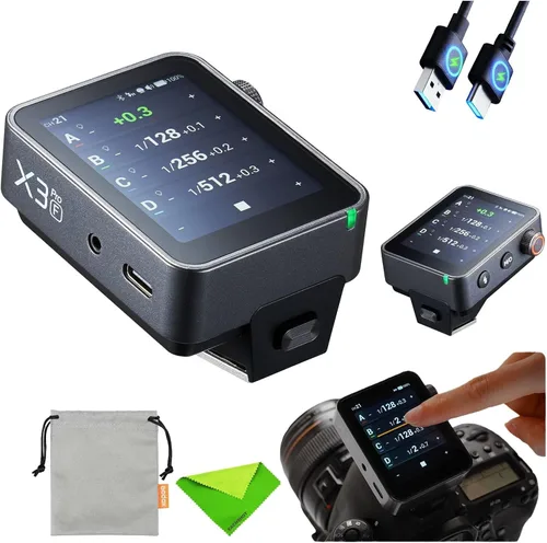 Miniatura 11 de Godox X3 Pro C X3PRO C TTL Disparador de flash inalámbrico para Canon (actualización X3-C), transmisor de pantalla táctil inalámbrico de 2.4G
