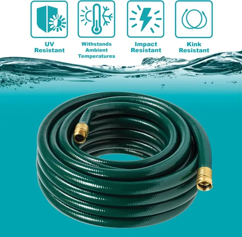 Miniatura 3 de Gilmour Flexogen - Manguera de jardín de 34 pulgadas x 50 pies, manguera de agua resistente, flexible y resistente a las torceduras, color verde