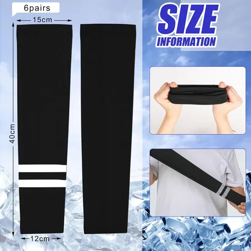Miniatura 4 de SATINIOR 6 pares de mangas de compresión para brazos con protección solar UV, para mujeres y hombres, golf, deportes al aire libre