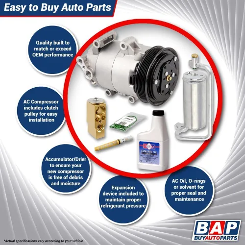 Miniatura 2 de Compresor de CA y kit de reparación de A/C para Chevy Lumina Monte Carlo Pontiac Grand Prix y Buick Regal 3.1L V6 - BuyAutoParts 60-81867RK Nuevo