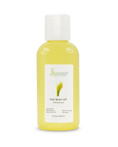 Miniatura 11 de Soapeauty Aceite de salvado de arroz prensado en frío 100% puro y natural disponible a granel Portador para aceites esenciales, cara, cabello