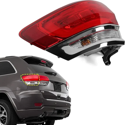 Miniatura 3 de Huray Luz Trasera Exterior Izquierda Compatible con Jeep Grand Cherokee 2014-2021 Luz Trasera del Conductor Ensamblaje de Repuesto Accesorio LH