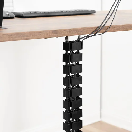 Miniatura 8 de VIVO Kit de gestión de cables para debajo del escritorio Vertebrae, organizador de cables flexible de cuatro entradas ajustables para oficina