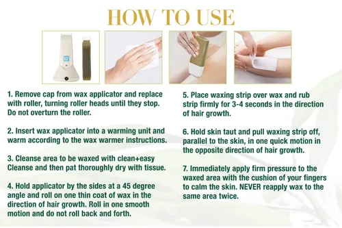 Miniatura 6 de Clean + Easy Recambio de cera enrollable sensible grande – Recarga de cera grande para cartuchos, eliminación rápida y fácil del cabello, paquete