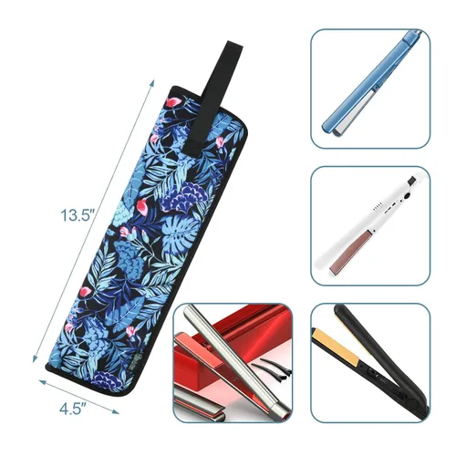 Miniatura 3 de Beautyflier Bolsa universal de alta calidad para plancha plana, bolsa de viaje de lona resistente al calor para alisadores de cabello, ideal